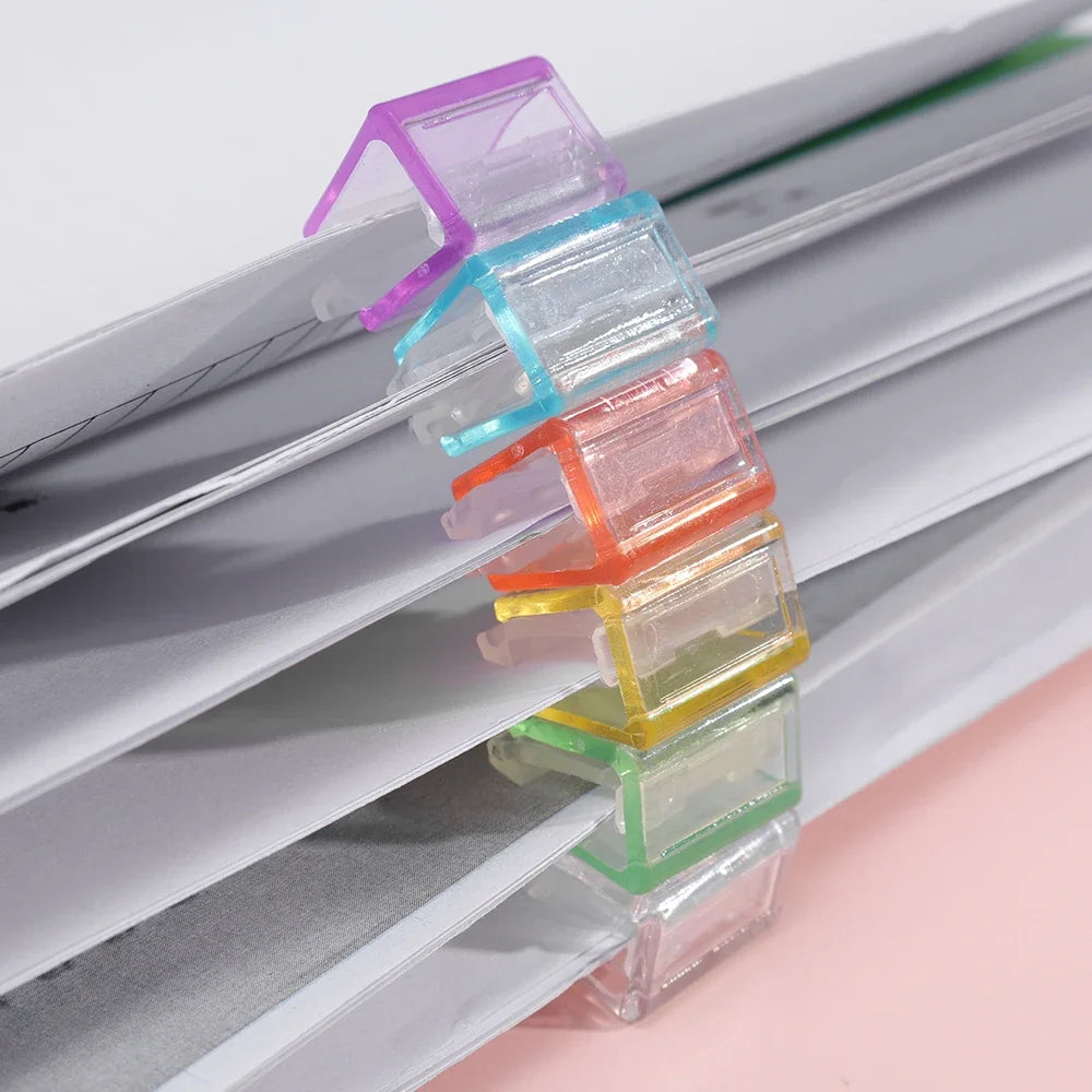 Candy Color Transparent Push Paper Clips | Mini Office Clips