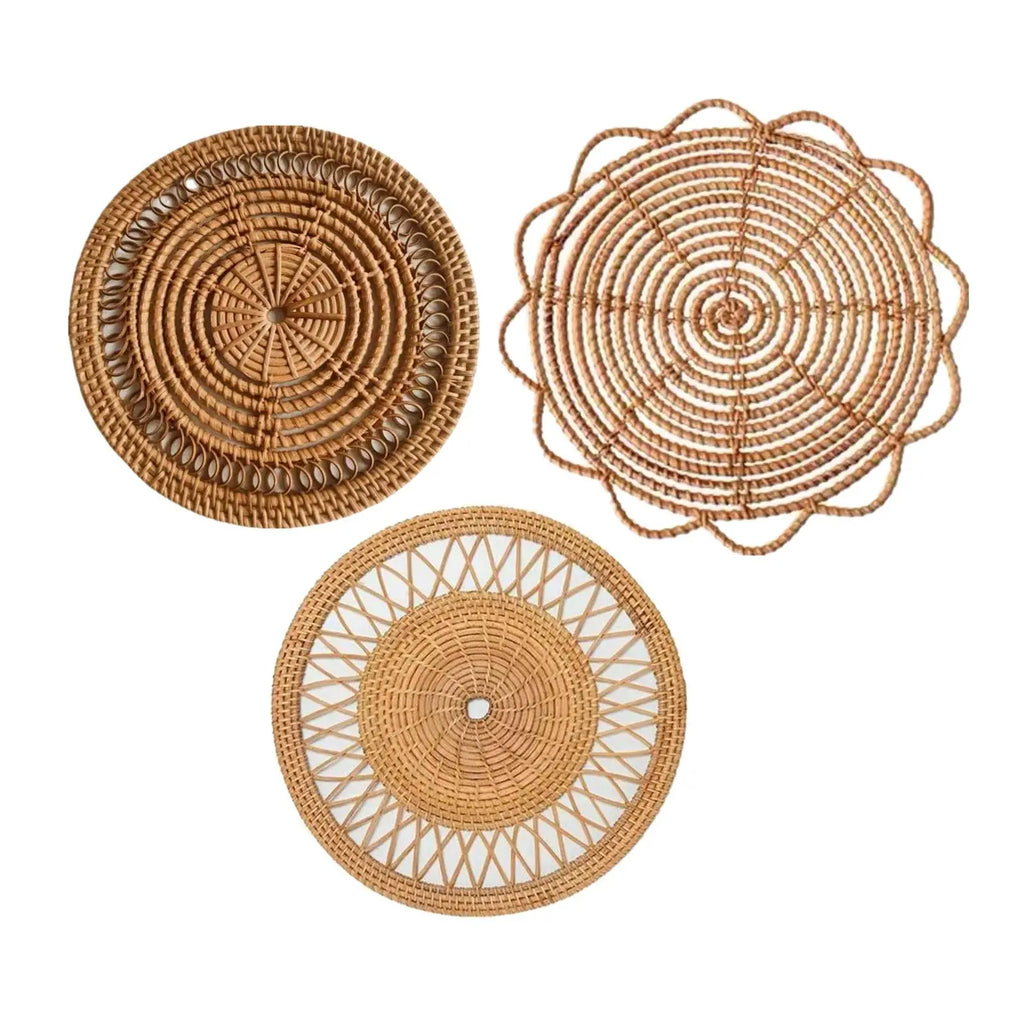 Handmade Rattan Wicker Wall Basket | Boho Farmhouse Décor