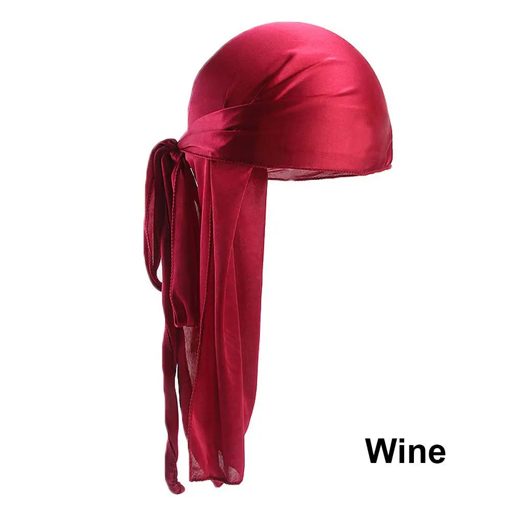 Unisex Pre-Tied Turban Headwrap | Silk Bandana Pirate Hat