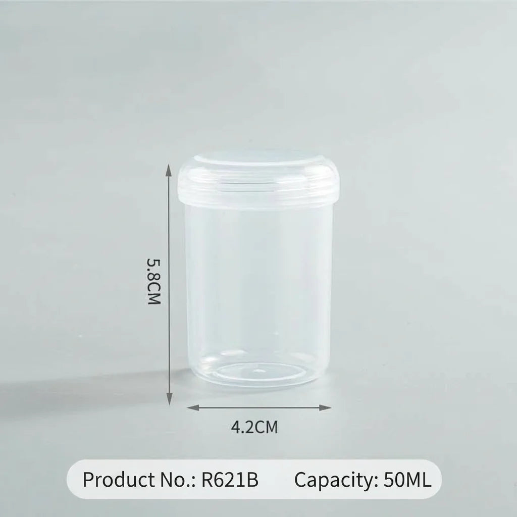 Refillable PP Sealed Jars 20–50ml | Travel Cosmetic Containers