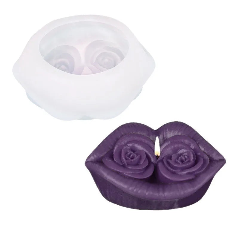 3D Rose Flower Silicone Mold – Candle, Resin & Gypsum DIY