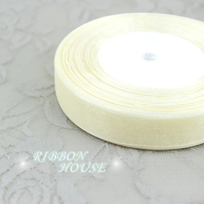 Ivory Organza Ribbon 3/4" x 50 Yards | Gift & Wedding Decor