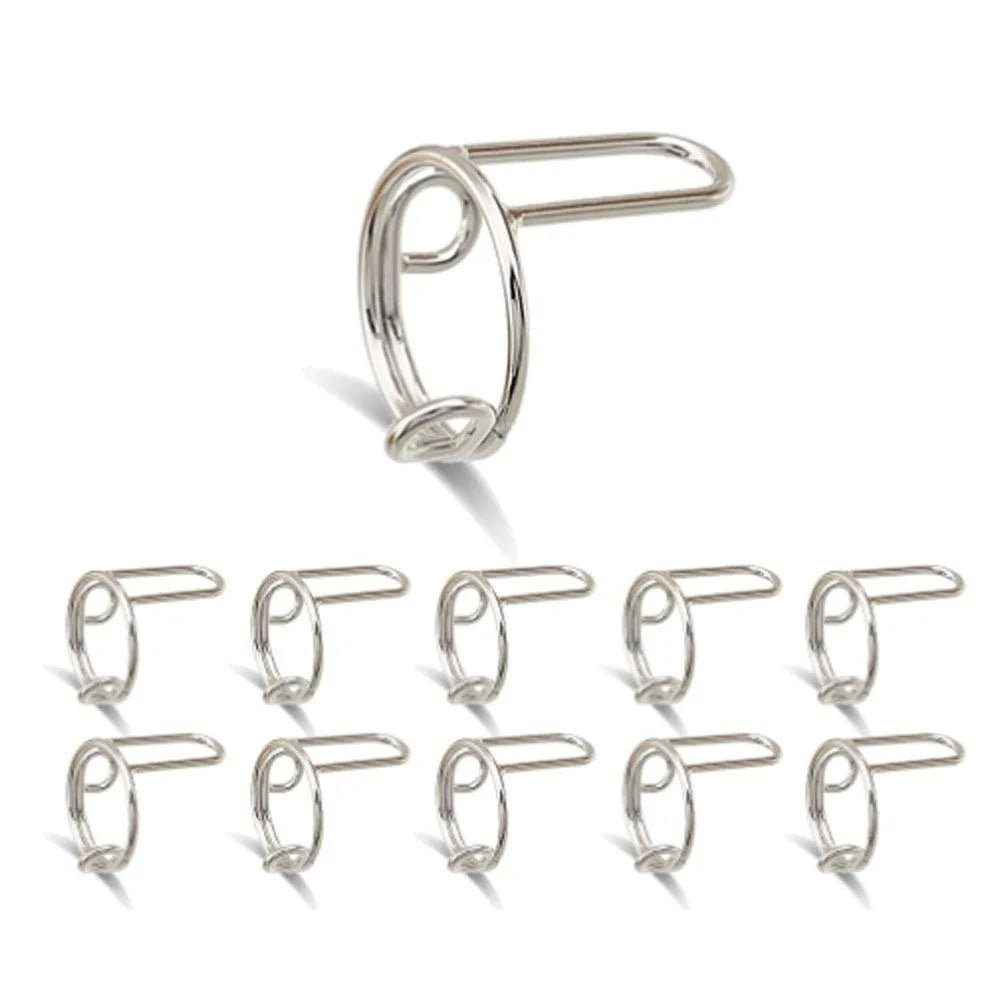 Reusable Gold Fingertip Nail Rings – Y2K Nail Art Set of 10