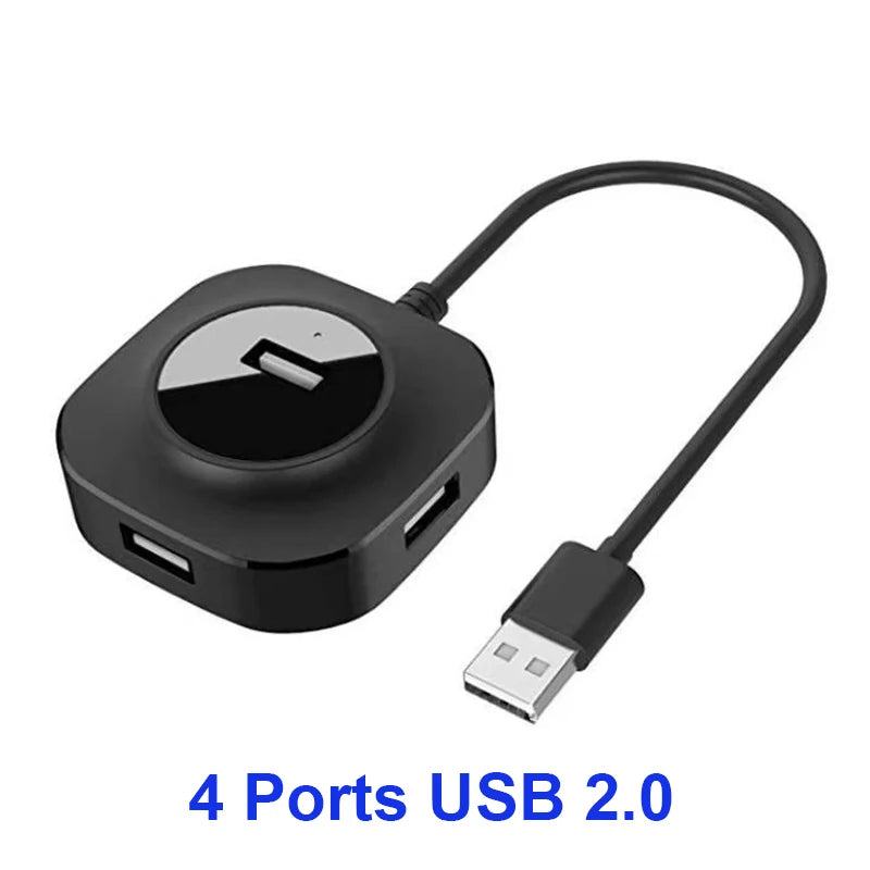 OULLX USB 3.0 4-Port Hub Splitter for Laptop, PC & Tablet
