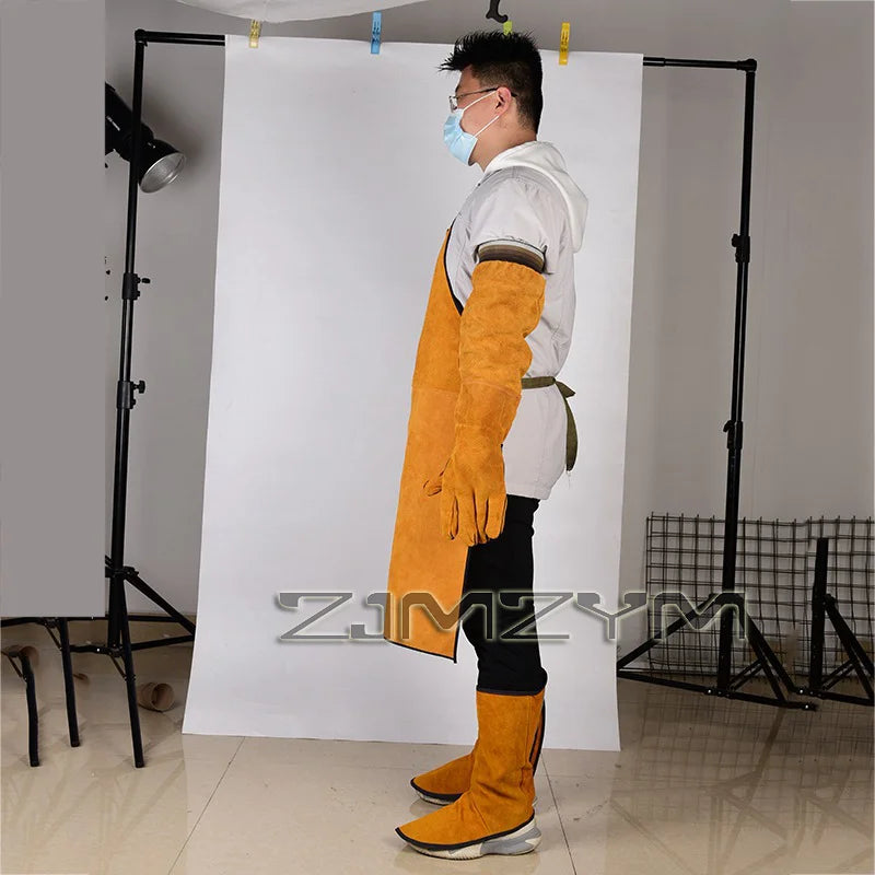 Cowhide Leather Welding Suit – Apron, Gloves & Sleeve Set