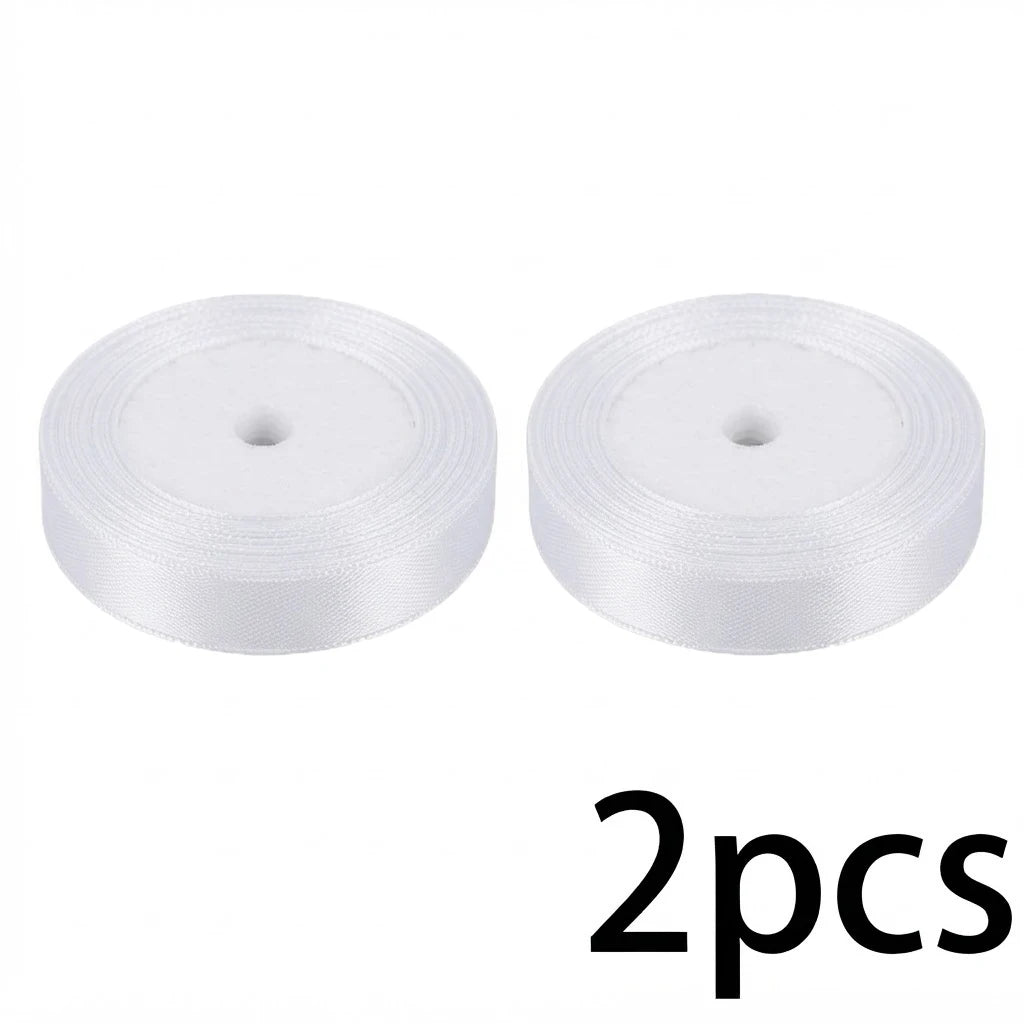 White Single Face Satin Ribbon 25 Yards – Gift & Craft Wrap