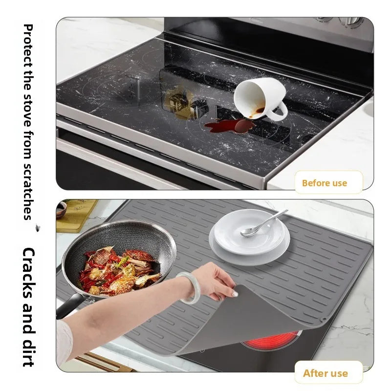 Large Silicone Stove Cover Mat 71x51cm – Cooktop Protector Pad