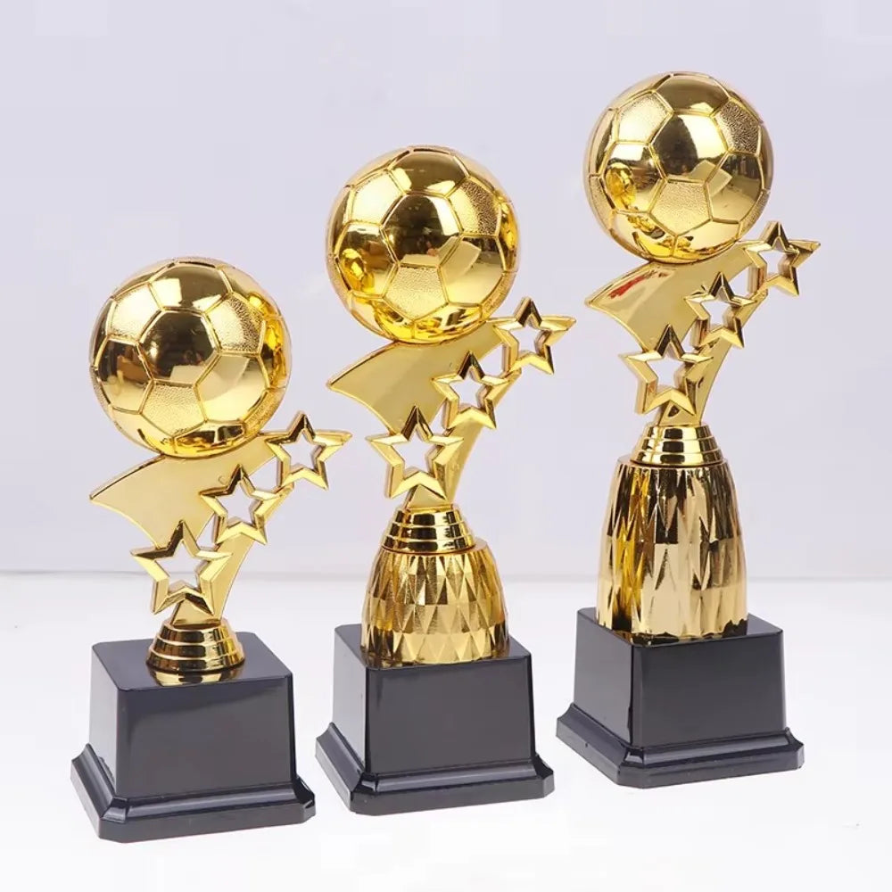 Golden Soccer Trophy Award – Plastic Prize Cup | 3 Sizes
