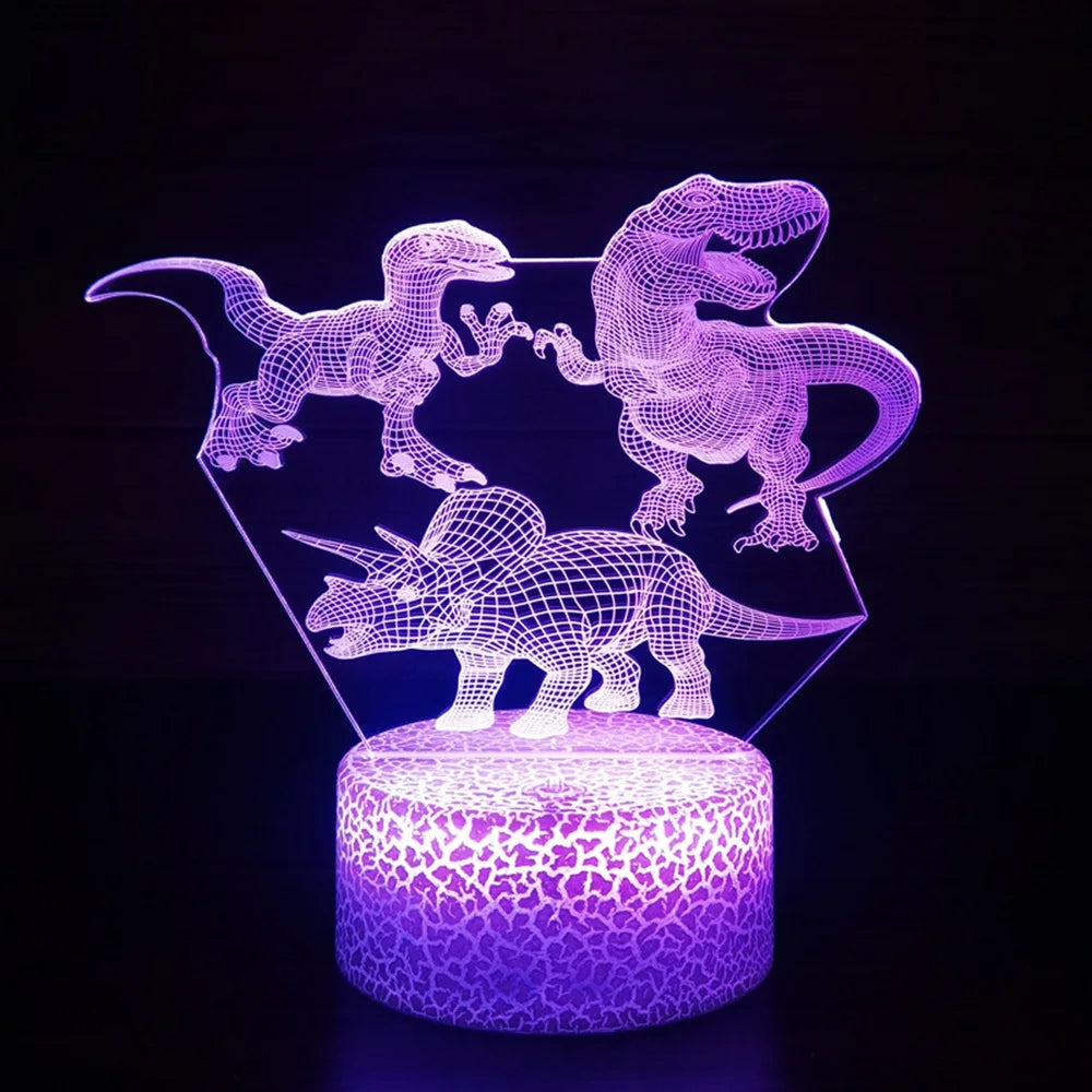 Spinosaurus 3D LED Night Light for Kids – 7 Color Dino Lamp