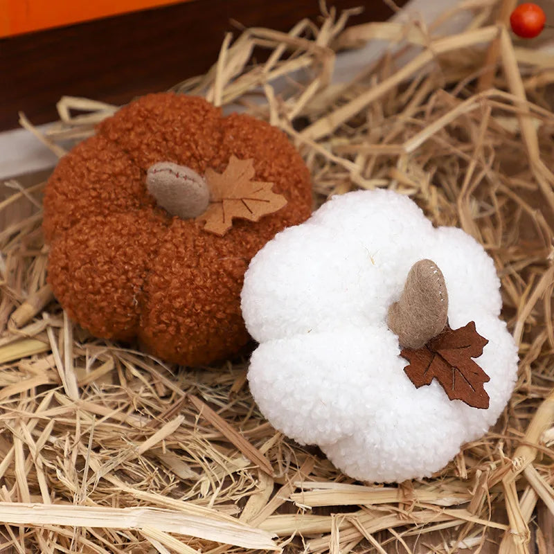 Halloween Plush Pumpkin Decor | Fabric Autumn Ornament