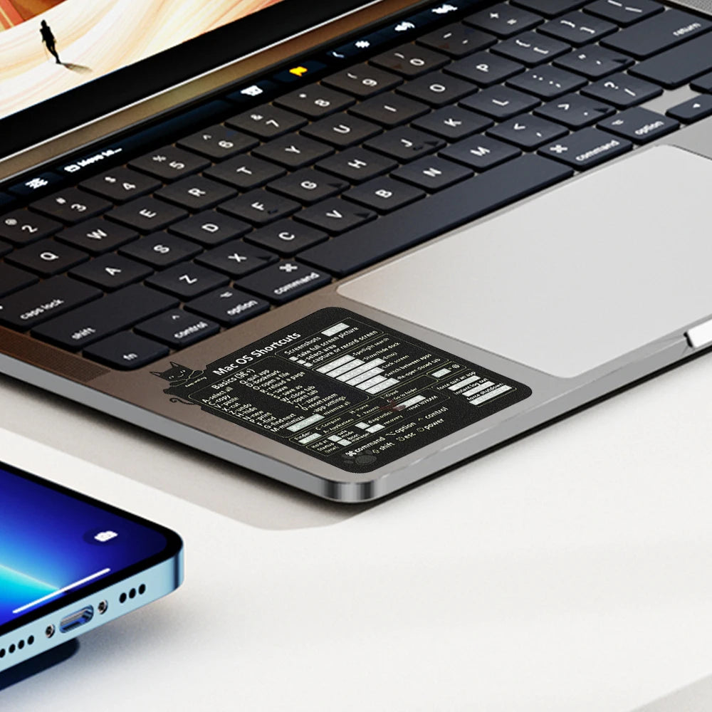 16-Style Keyboard Shortcut Stickers – Waterproof, Universal