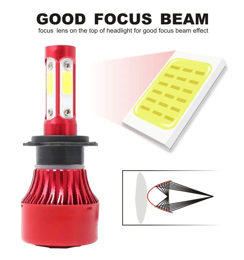 Pampsee H4 H11 9005 9006 LED Headlight Bulbs 6500K 100W 12000LM