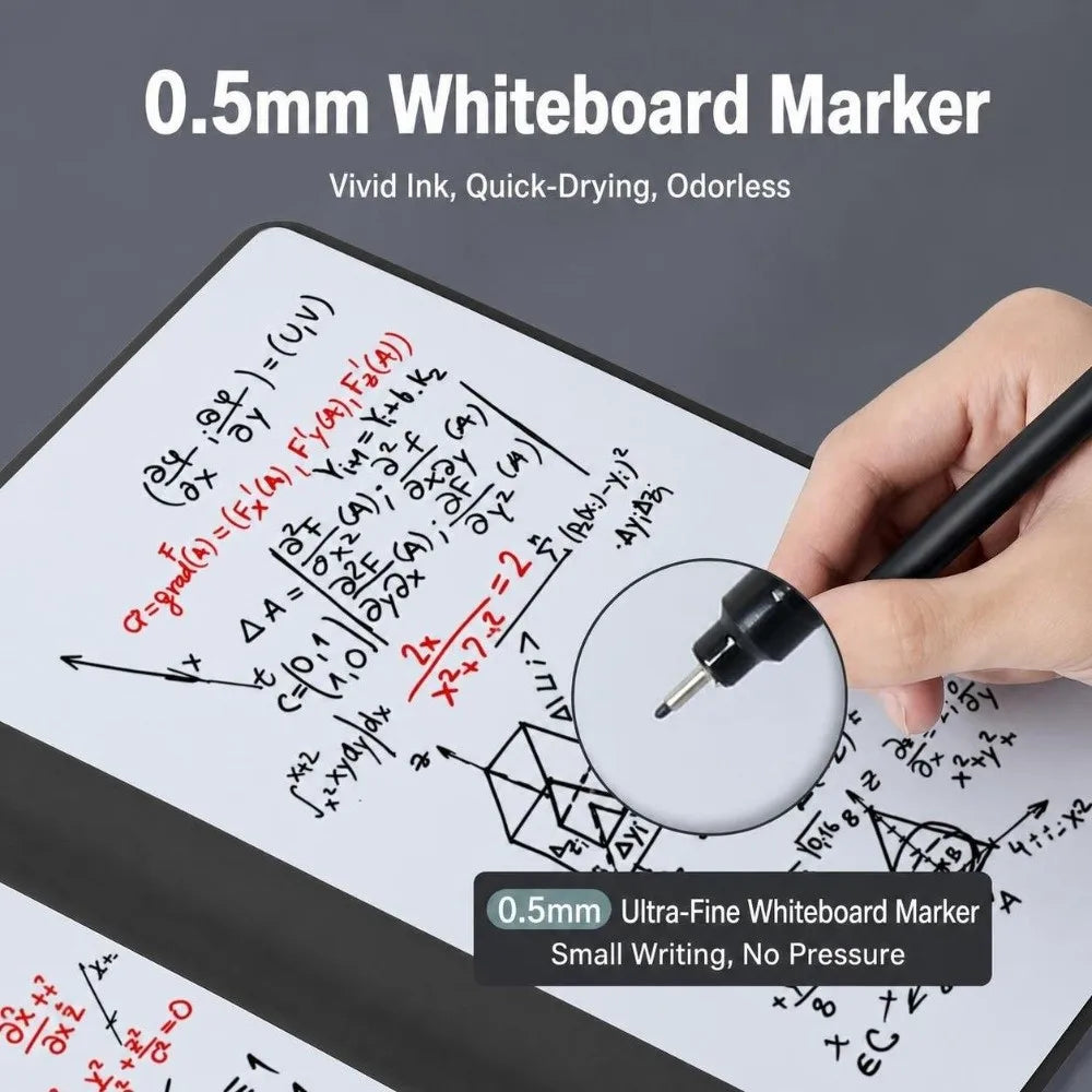 A5 Reusable Dry Erase Notebook – Foldable Whiteboard Notepad