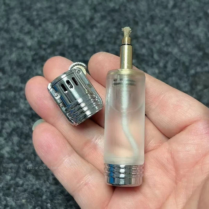 Transparent Oil Tank Grinding Wheel Lighter | Men's Gift