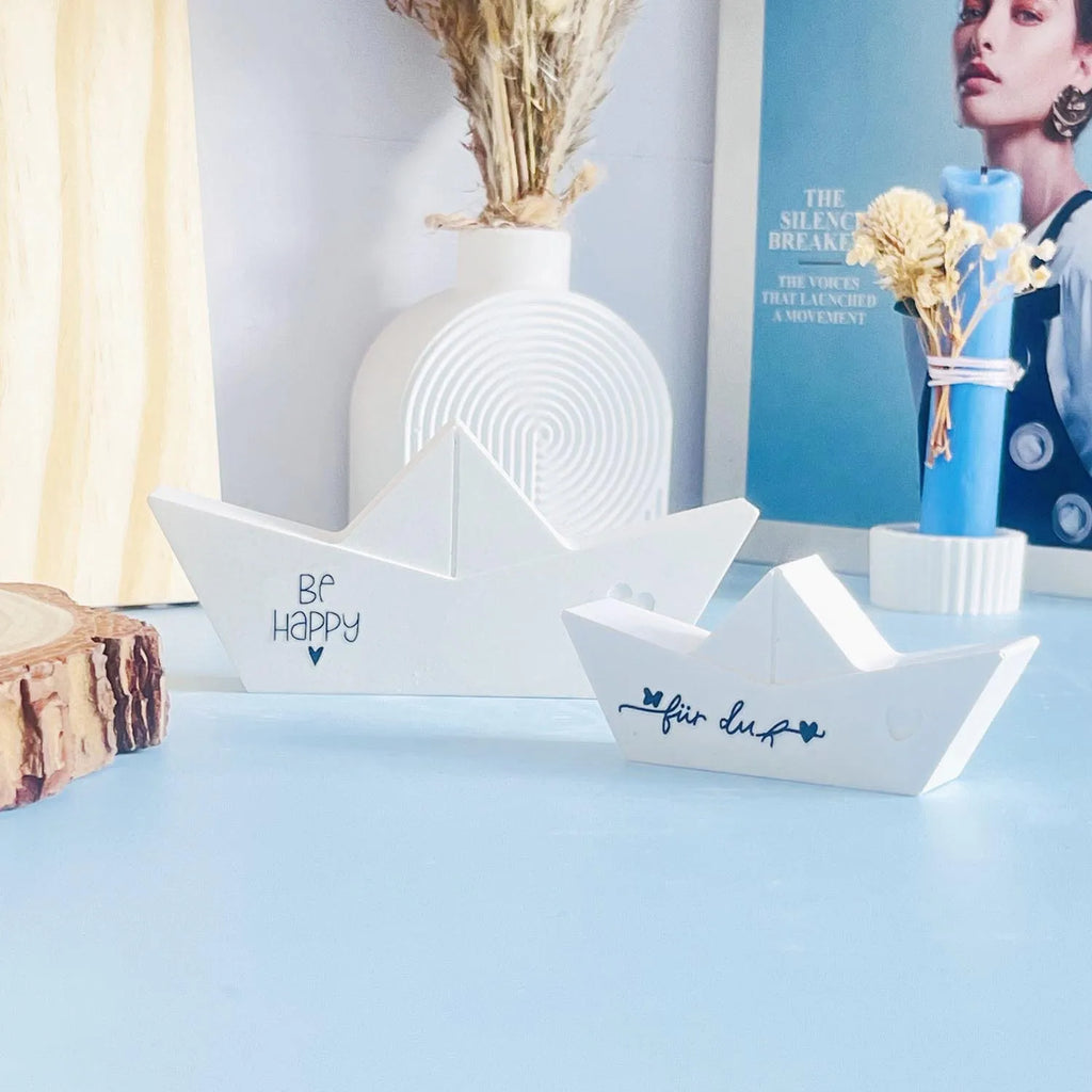 3D Paper Boat Silicone Mold – Candle, Resin & Plaster DIY