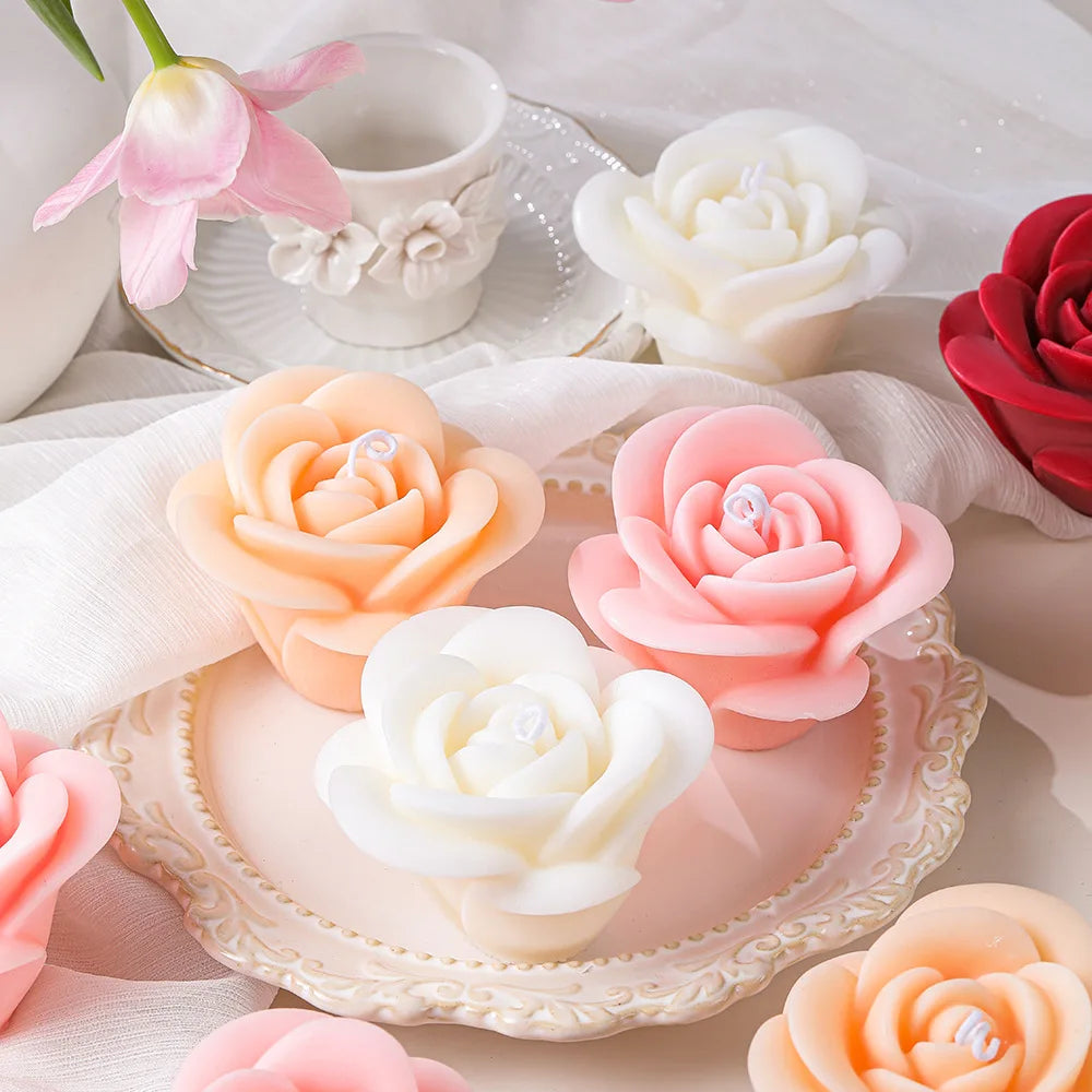 3D Rose Silicone Mold – Candle, Soap, Chocolate & Resin
