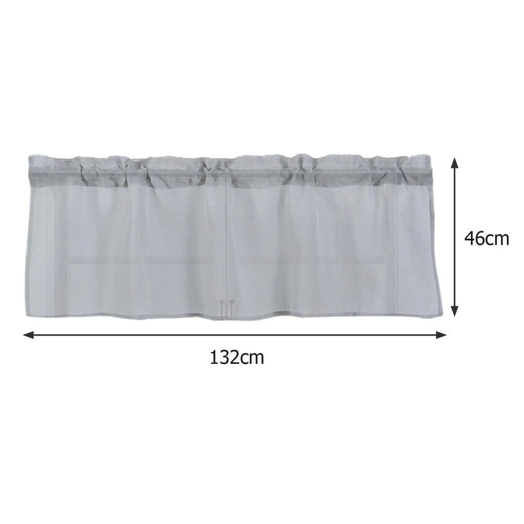 Soft Polyester Rod Pocket Valance – Sheer Window Curtain Drape