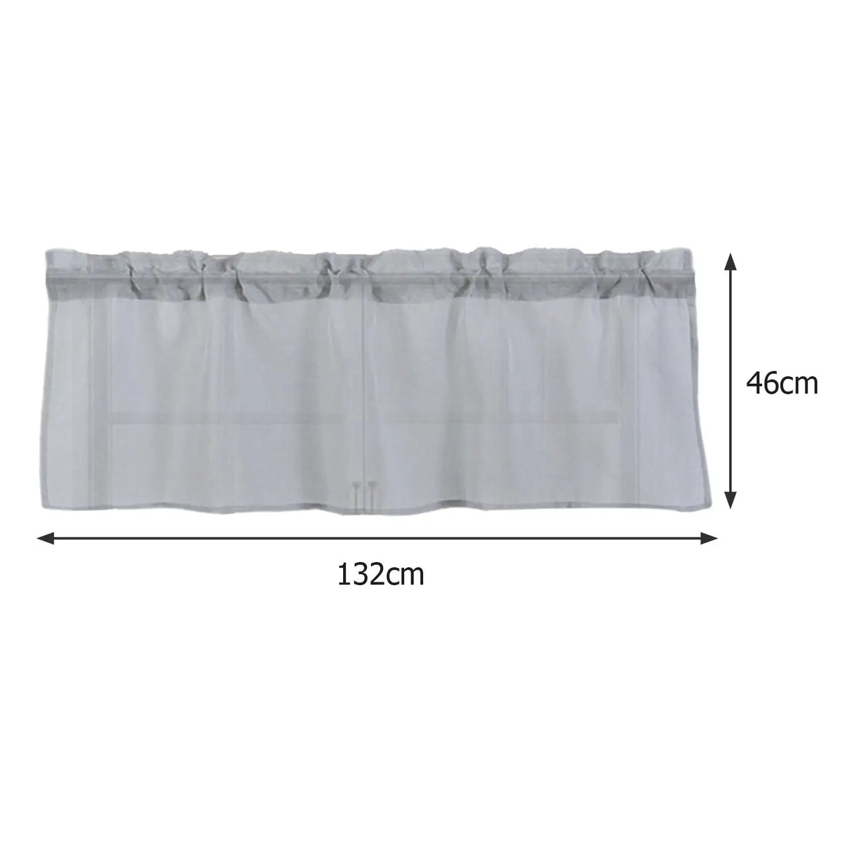 Soft Polyester Rod Pocket Valance – Sheer Window Curtain Drape