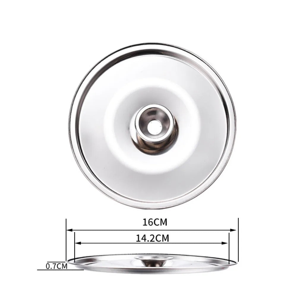 Stainless Steel Round Pot Lid – Universal 10–24cm Cover