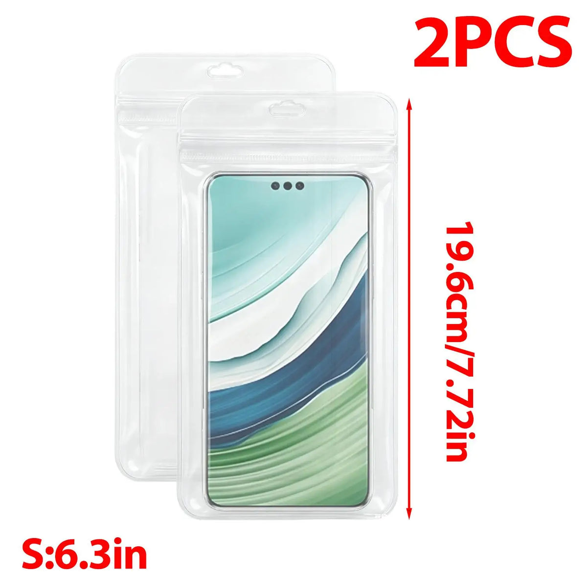 2-Pack Waterproof Phone Pouch – PVC Swimming Bag Case