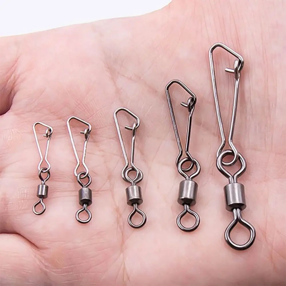 Stainless Steel Rolling Swivel Snap Connectors – 50pcs
