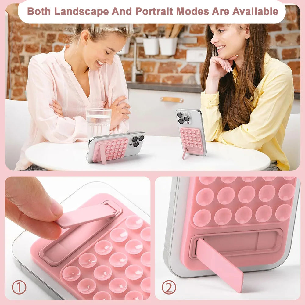 Silicone Suction Phone Mount – Foldable Shower & Mirror Holder