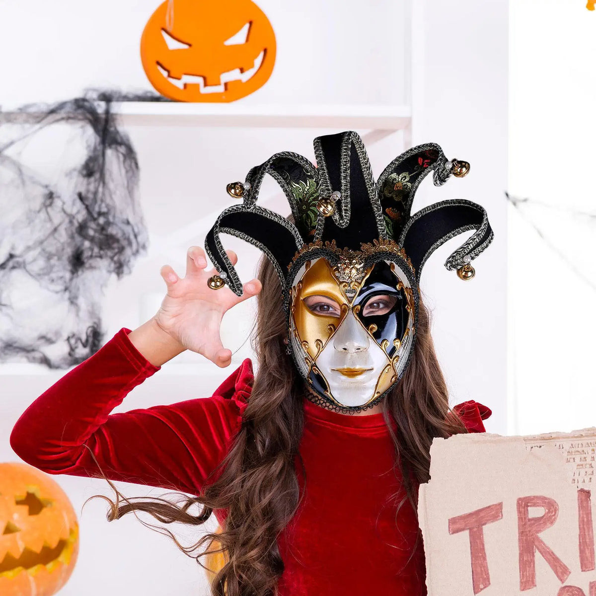 Mardi Gras Full Face Mask – Carnival Masquerade Costume