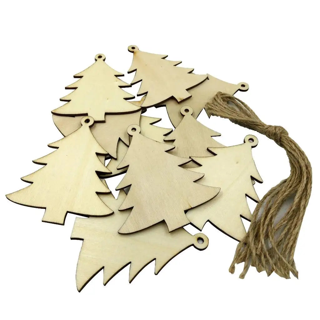 Unfinished Wood Tags – Christmas Ornament & Gift Craft Cutouts