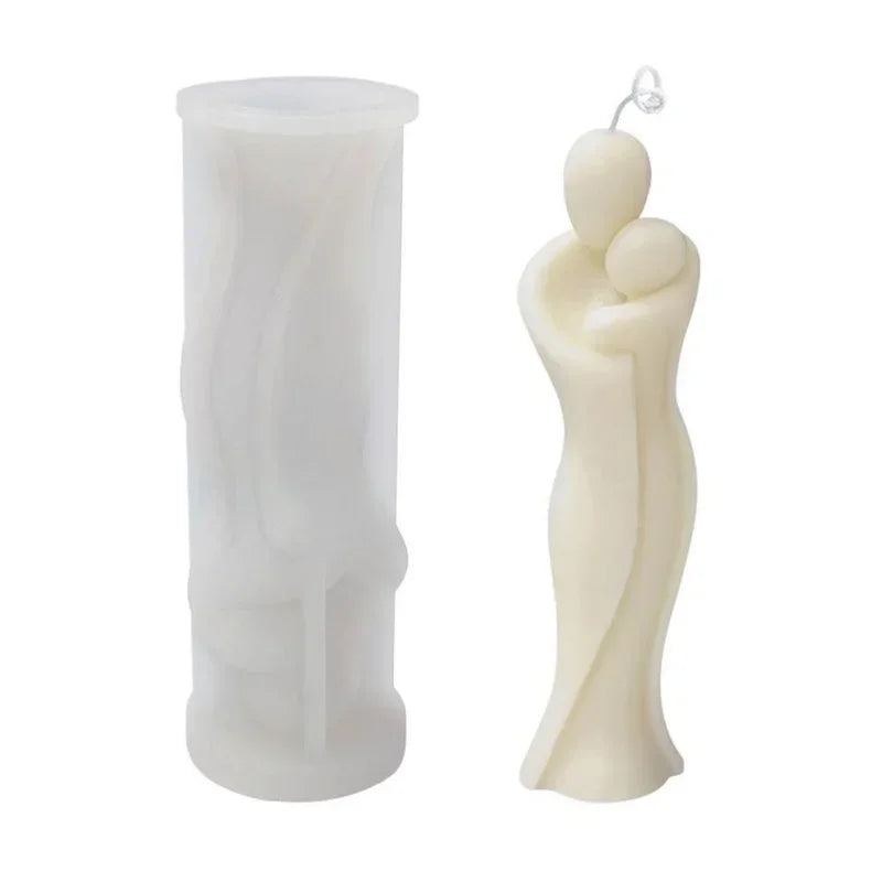 3D Mom & Baby Silicone Mold – Candle, Resin & Plaster Casting