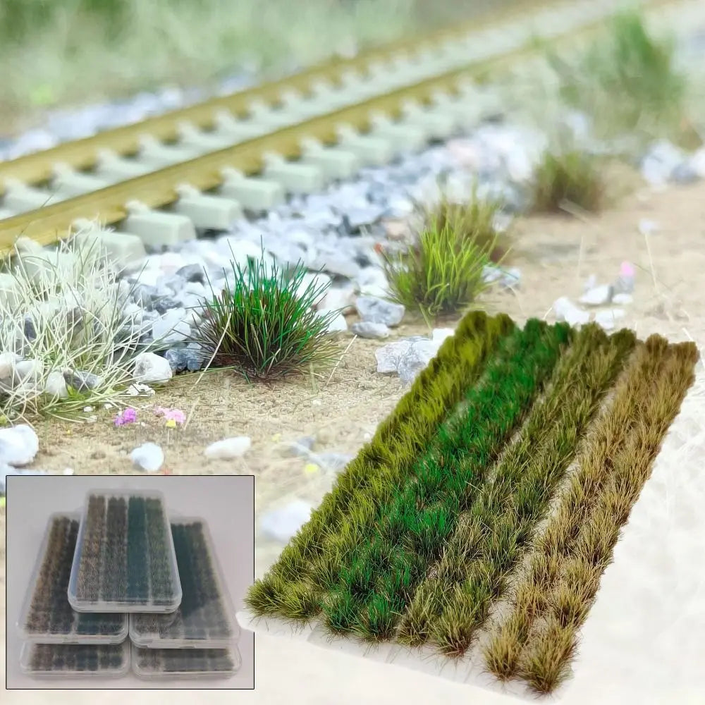 120PCS Self-Adhesive Grass Tufts 8mm – Miniature Landscape Modeling