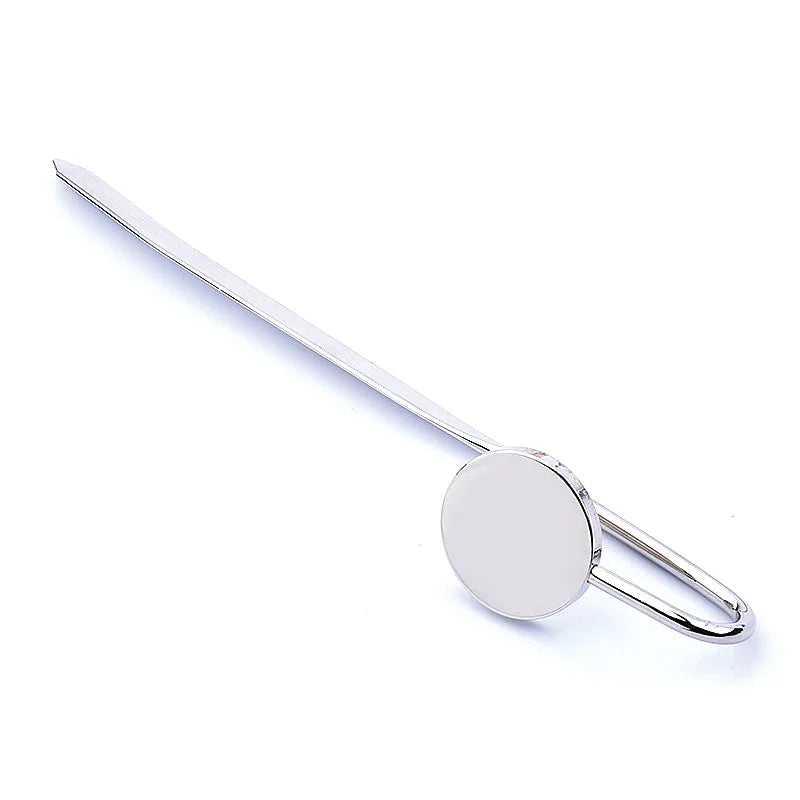 Zinc Alloy Swan Neck Bookmark – Round Metal Page Clip