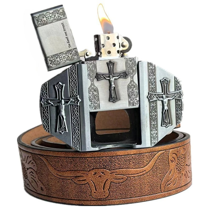 2-in-1 Belt Buckle Fuel Lighter | Unique Men's Gift Accessory