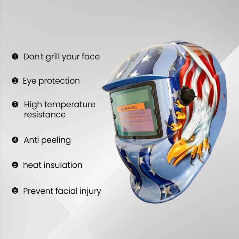 Solar Auto-Darkening Welding Helmet – CE Certified Wide View