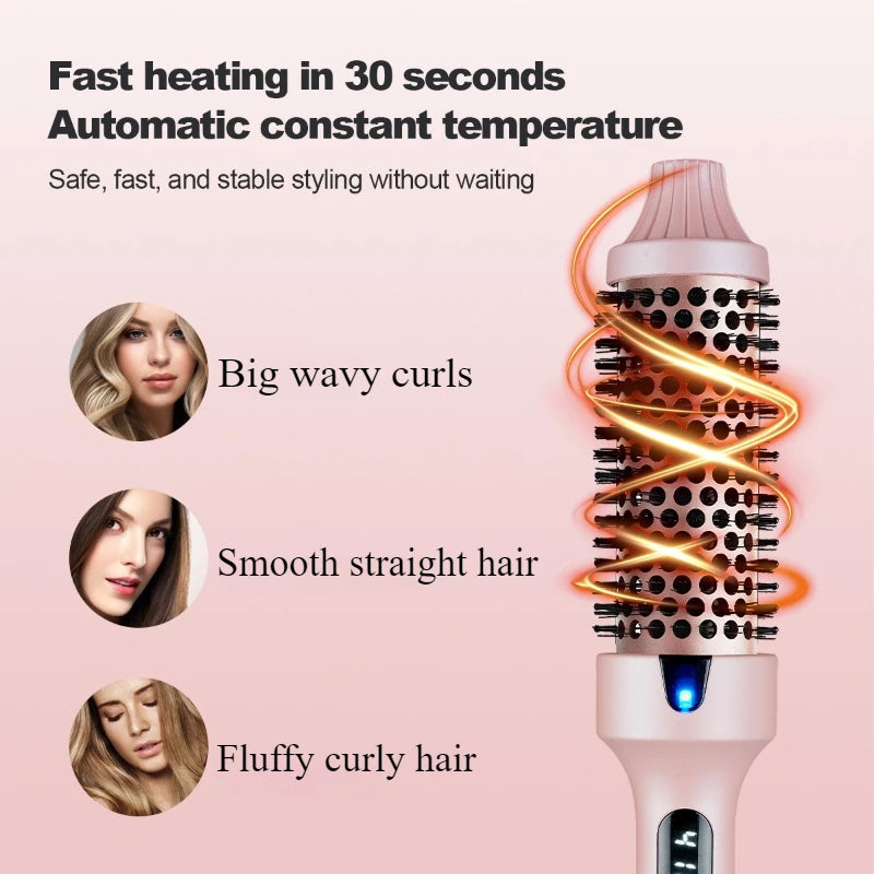 38mm 3-in-1 Curling Iron & Heated Straightening Comb