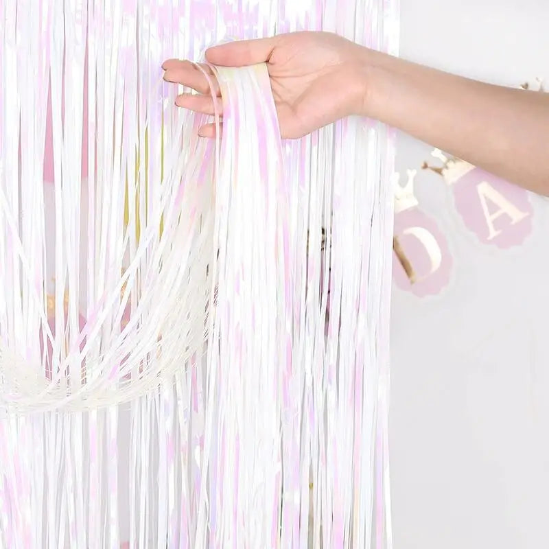Candy-Color Rainbow Rain Curtain | Birthday Party Photo Backdrop