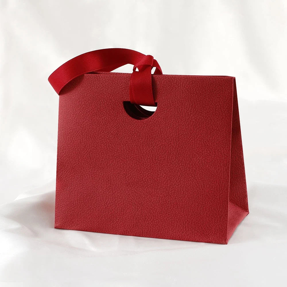 Jewelry Gift Paper Tote Bag with Ribbon | Elegant Packaging