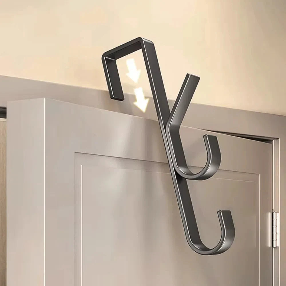 Over-the-Door Metal Hook Rack – No-Drill Handbag Hanger