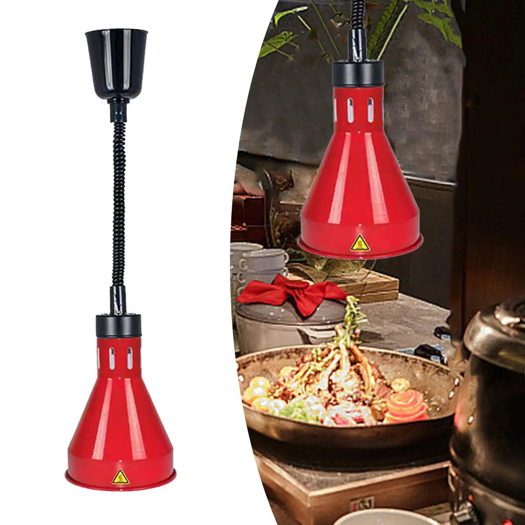 Adjustable Hanging Buffet Food Warming Lamp E27 Iron Shade