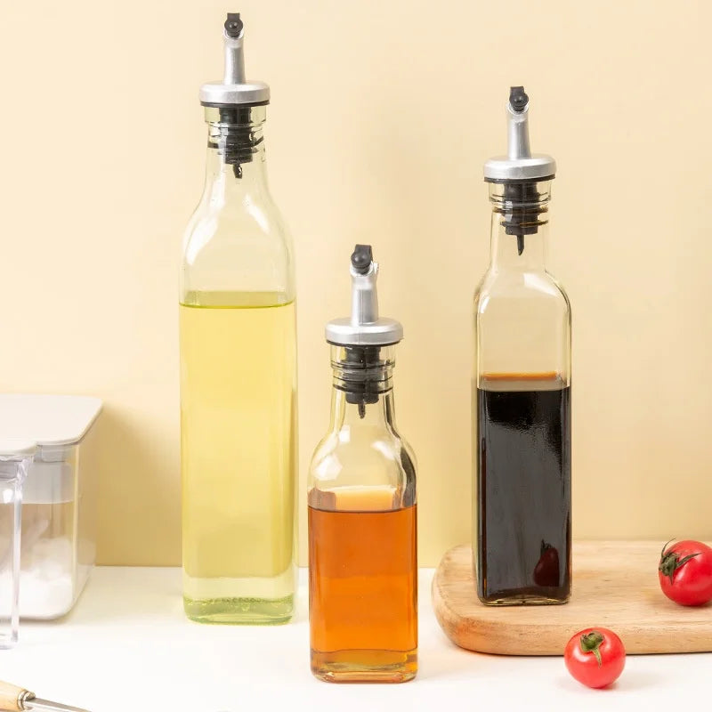 Clear Glass Oil & Seasoning Bottle – 150/250/500ML Leakproof
