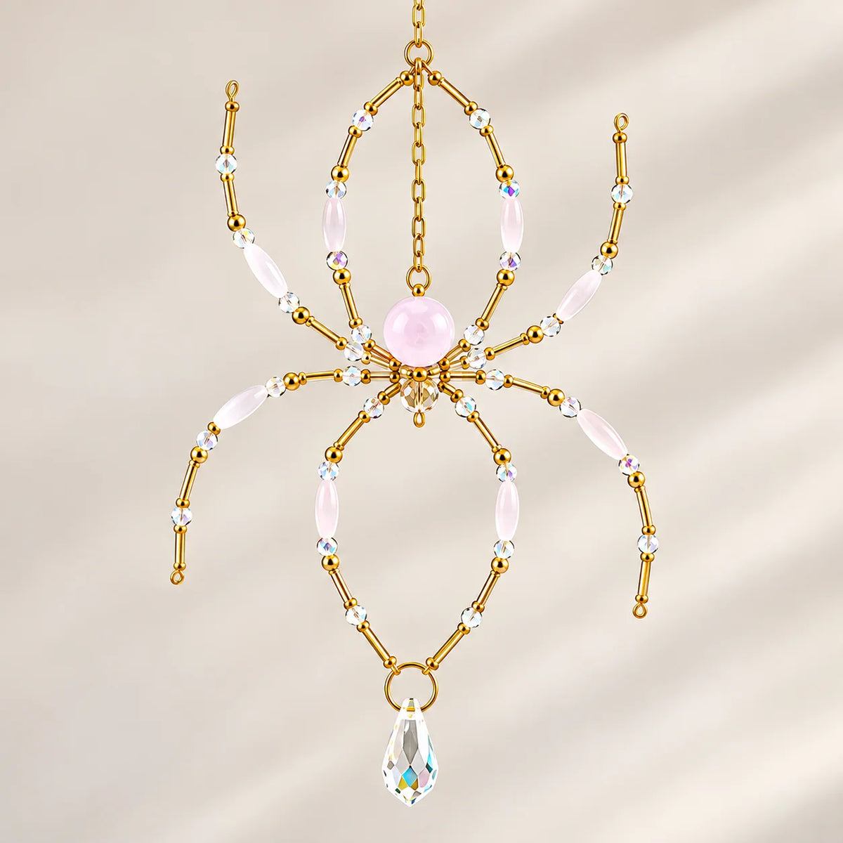 Handmade Spider Crystal Suncatcher – Beaded Window Ornament