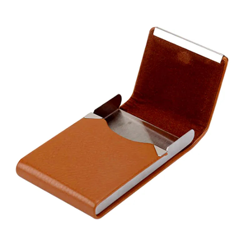 Stainless Steel PU Cigarette Case – Multifunction Card Holder