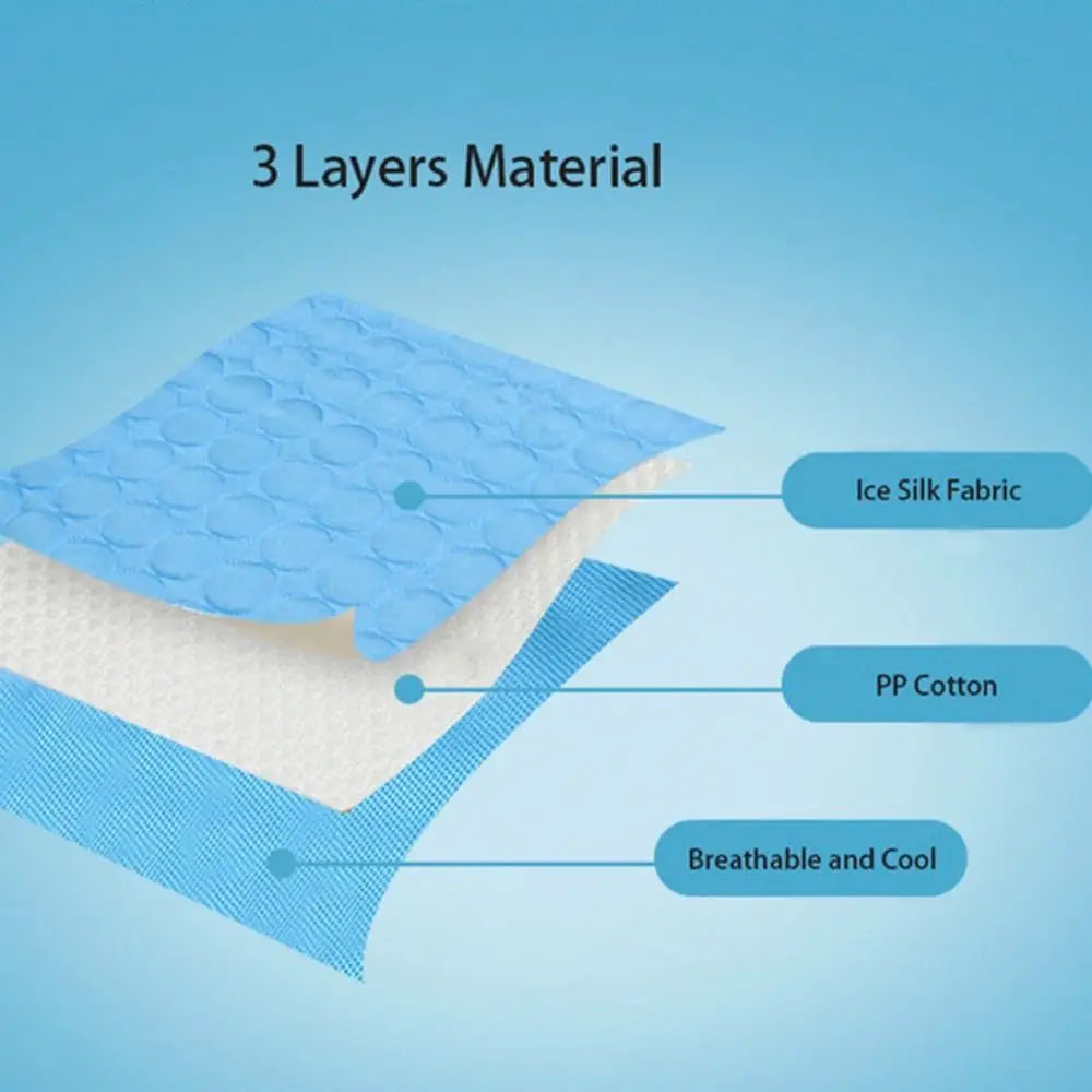 Ice Silk Pet Cooling Mat for Dogs & Cats – 6 Sizes & Colors