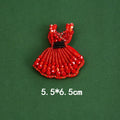 Handmade Beaded Christmas Patch – DIY Cloth Appliqué Sticker