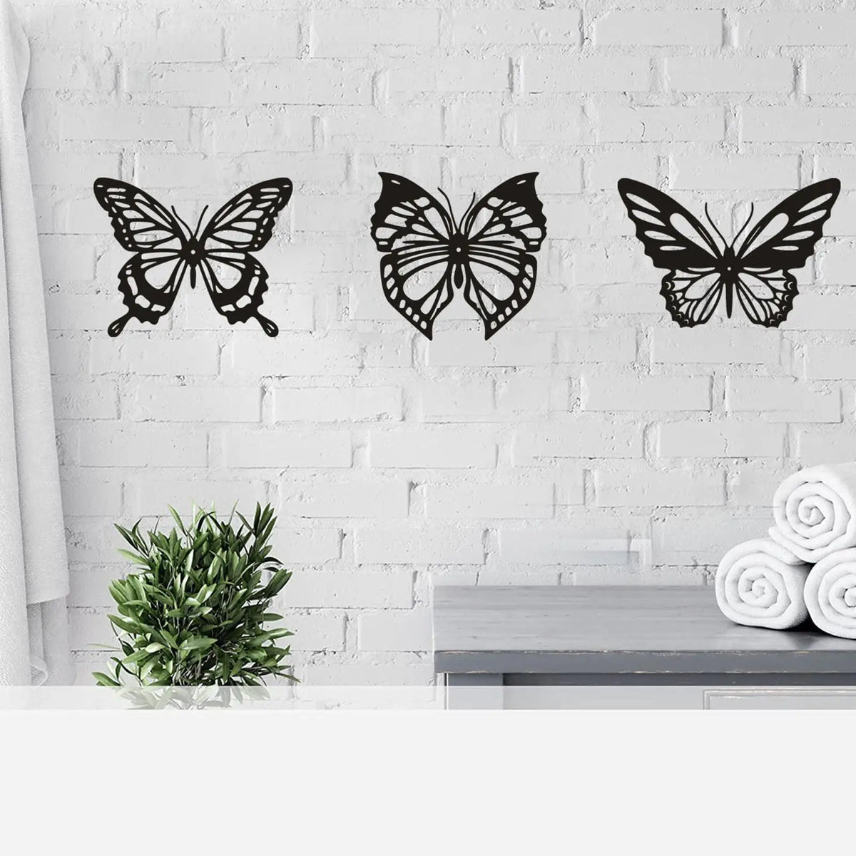 Metal Butterfly Wall Decor Set of 3 – Indoor & Outdoor Art