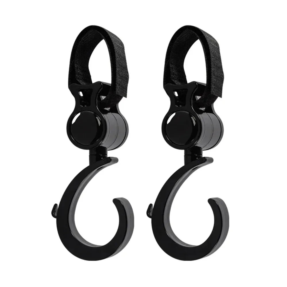 2-Pack Universal Stroller Hooks – Heavy Duty Pram & Cart Hangers