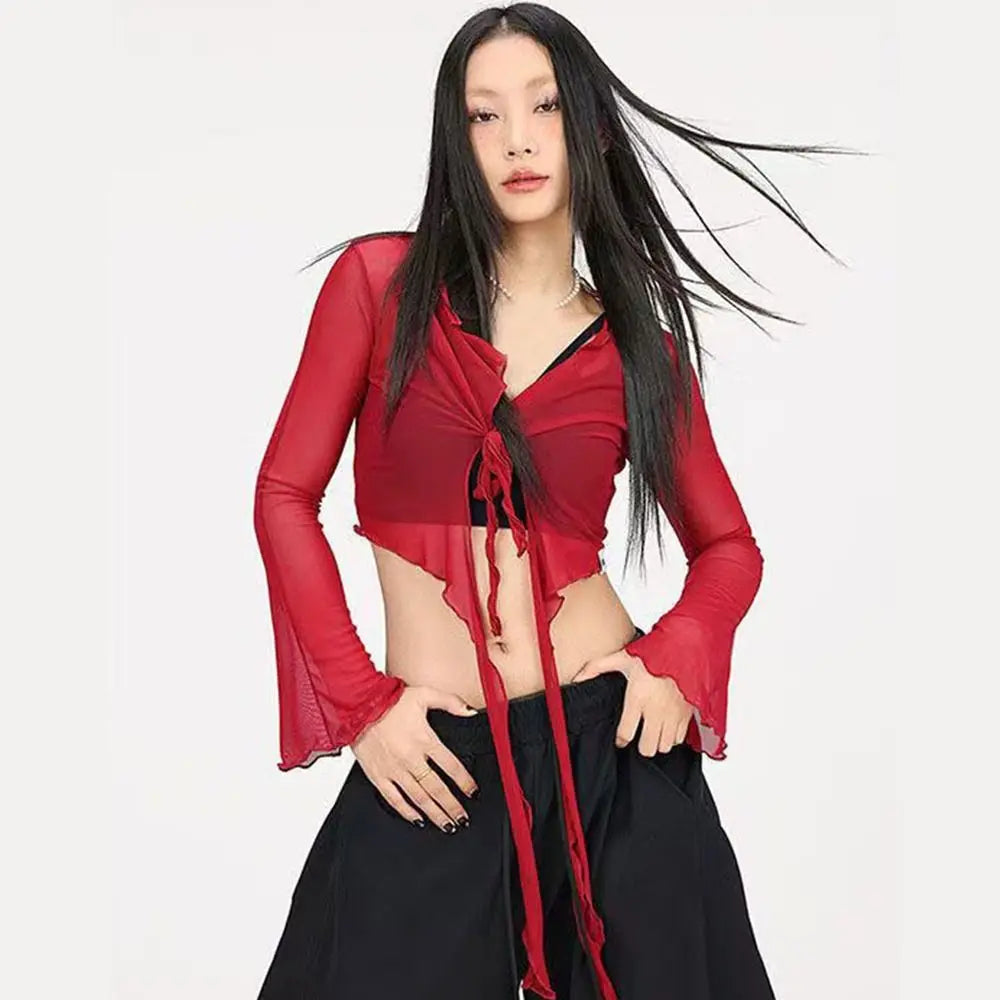 Lace Mesh Hip Scarf – Jazz Dance Waistband & Streetwear