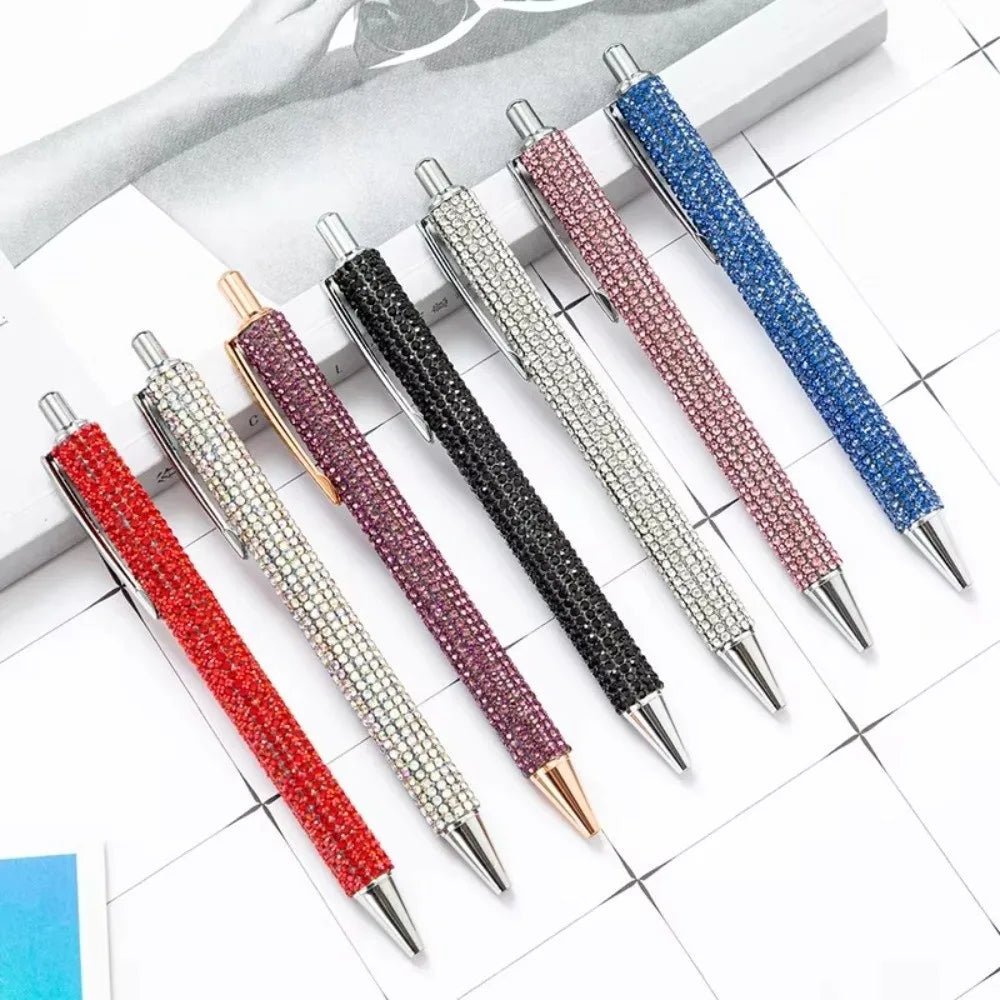 Rhinestone Crystal Ballpoint Pen – Sparkly Retractable Gift Pen