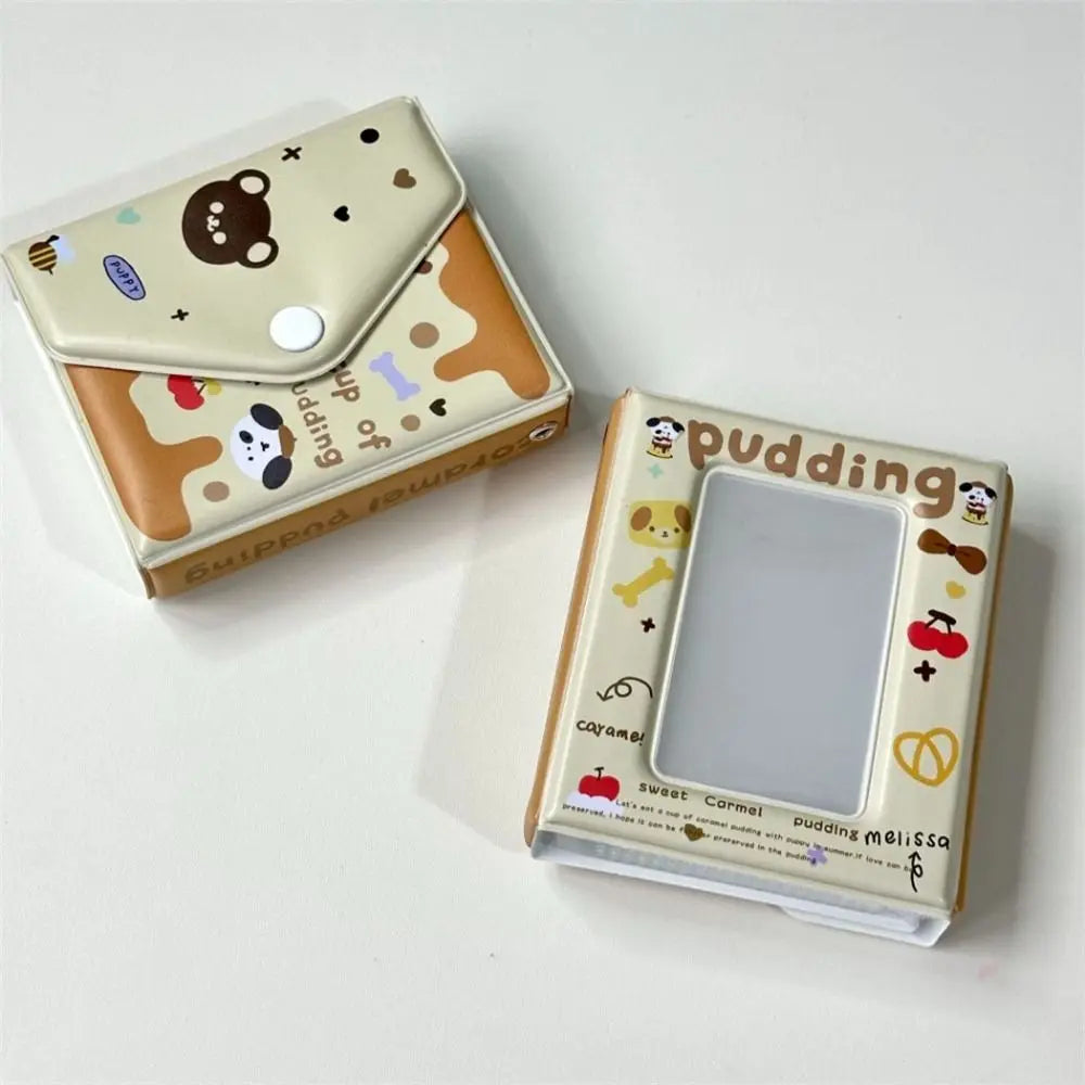Pudding Puppy PVC Photocard Binder – 3 Inch Mini Album 16 Pages