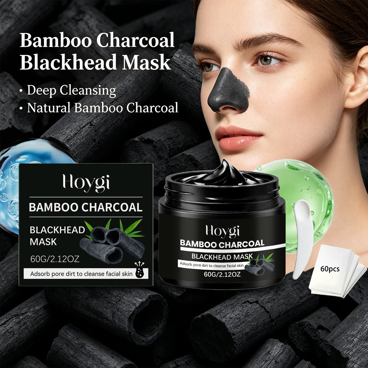 Bamboo Charcoal Blackhead Peel-Off Mask – Deep Pore Cleanse