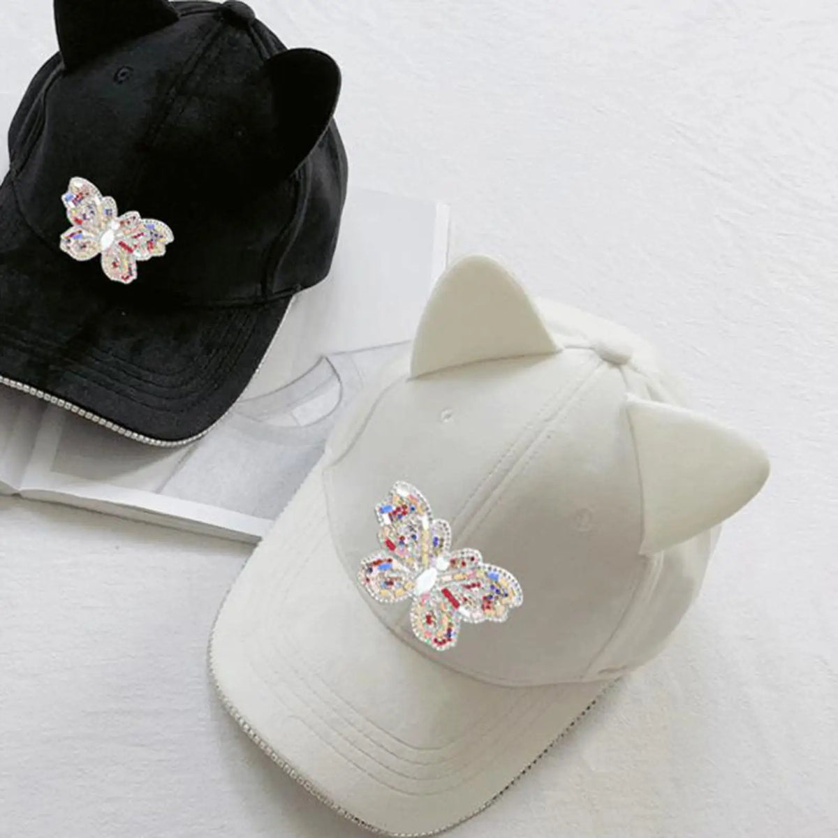 10-Pack Rhinestone Butterfly Iron-On & Sew-On Patches
